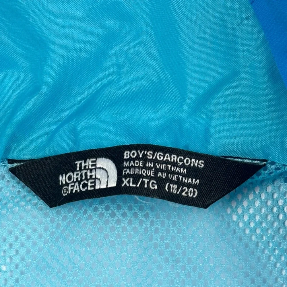 The North Face Jacket Boys XL Blue Resolve Reflective Dryvent Hooded Windbreaker